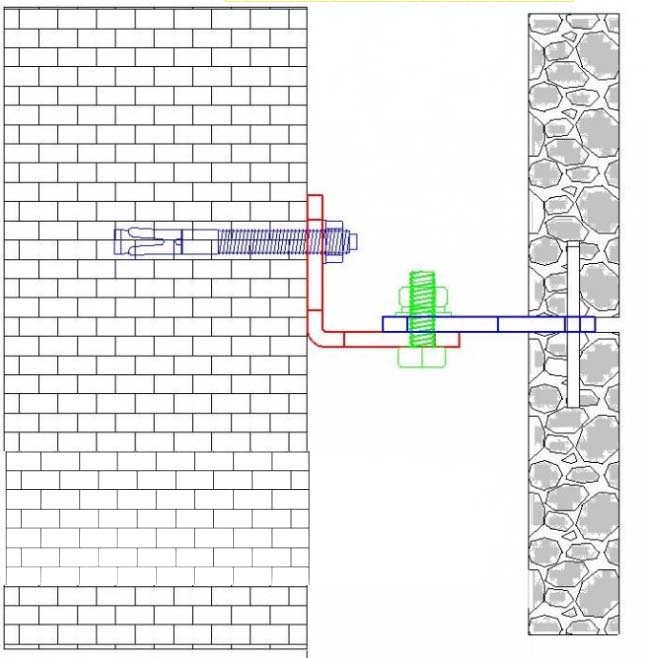 Marble stone fixing brackets