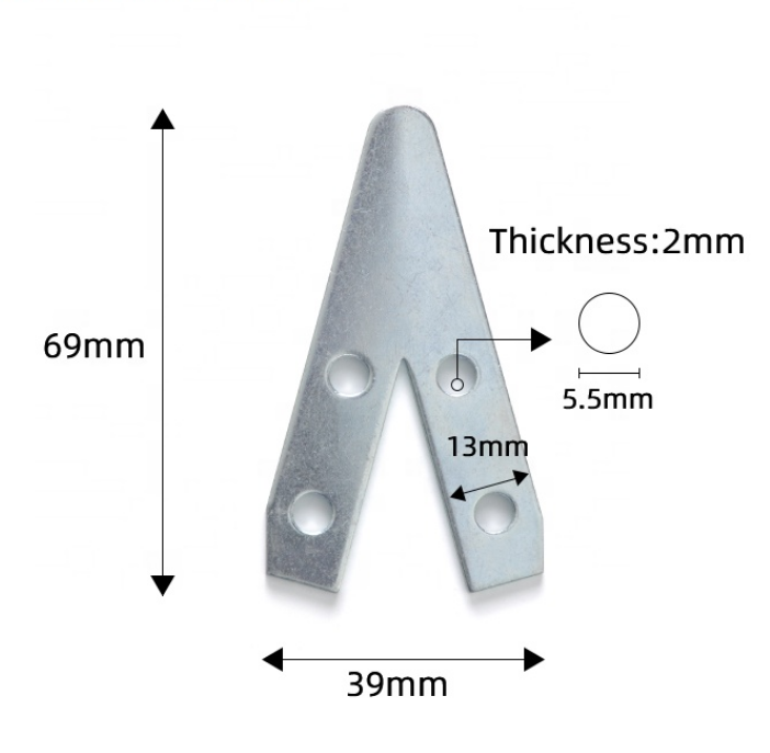 Stamped Stainless Steel Triangle Corner Connector
