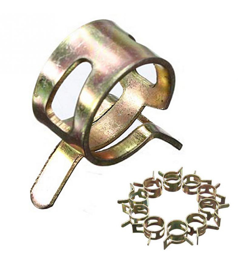 Flexible spring hose clamps