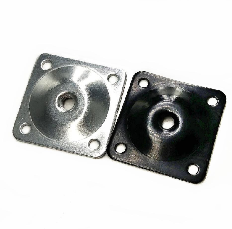 Table leg mounting plate