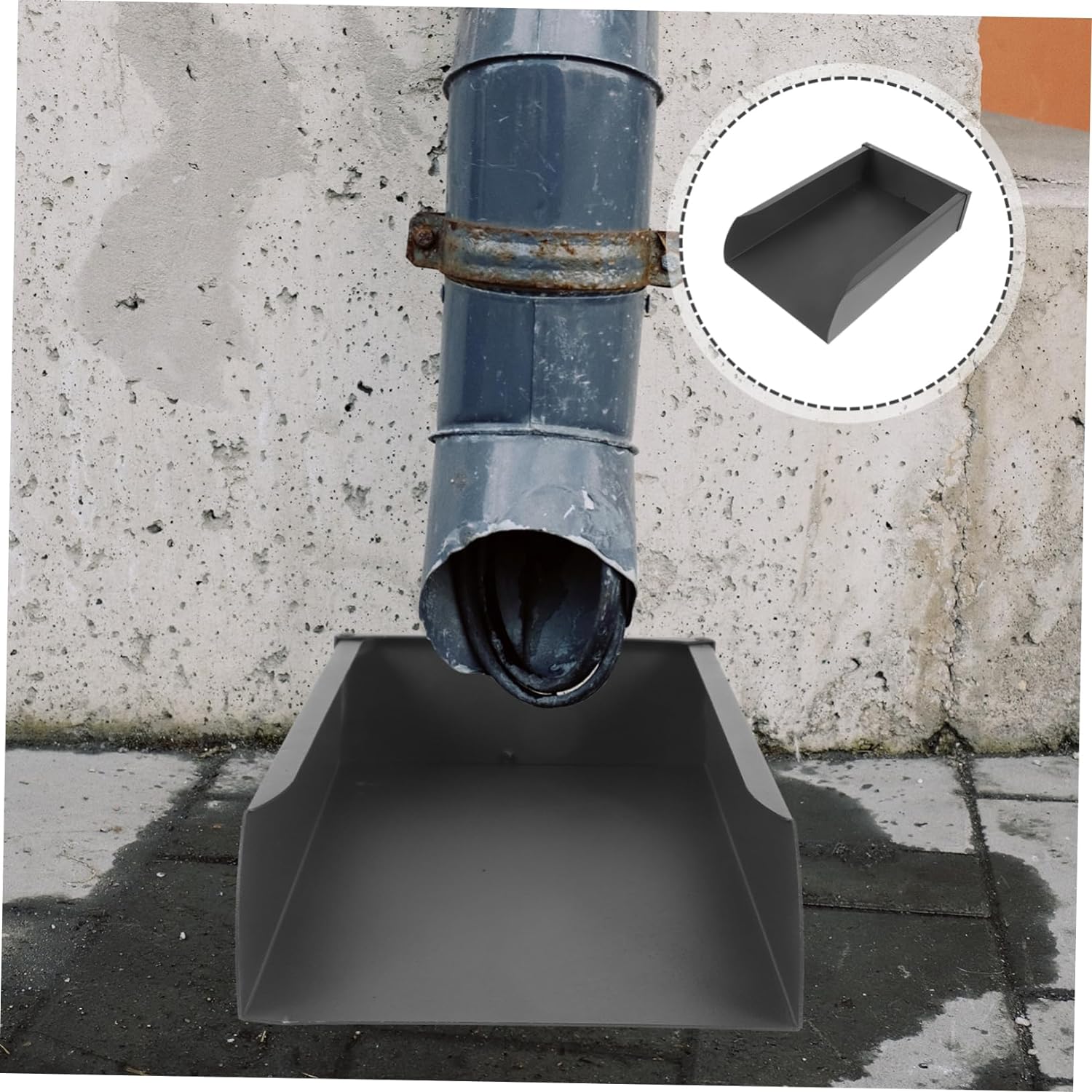 Rain gutter splash block